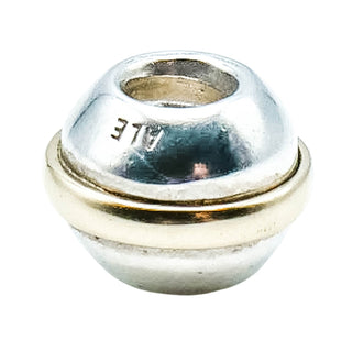 Pandora Rare Saturn 925 ALE Sterling Silver Charm With 14k Gold Ring