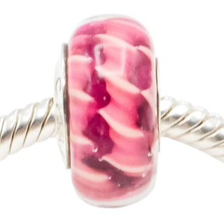 Chamilia Fuchsia Dream Murano Glass Charm Sterling Silver Core