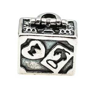 Chamilia Sterling Silver Travel Suitcase Luggage Vacation Adventure Charm Bead