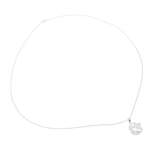 Sterling Silver Celestial Moon and Star Pendant Necklace 18.5 Inches