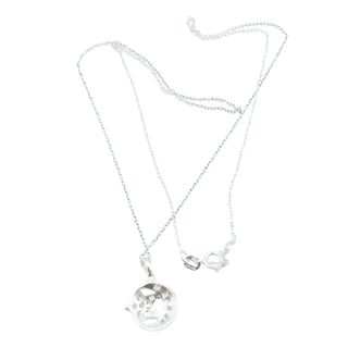 Sterling Silver Celestial Moon and Star Pendant Necklace 18.5 Inches