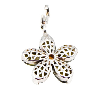 Thomas Sabo Olive Green Flower Sterling Silver Pendant Charm