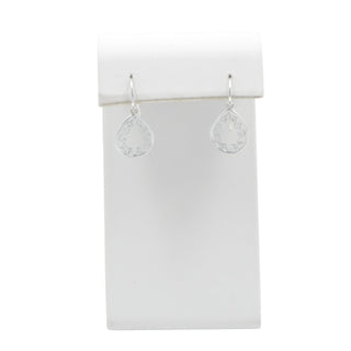 Sterling Silver Filigree Teardrop Dangle Earrings Elegant Openwork Drop 1.25 Inches