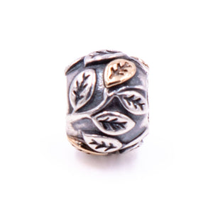 Pandora Retired Tree of Life Sterling Silver 14K Gold Charm