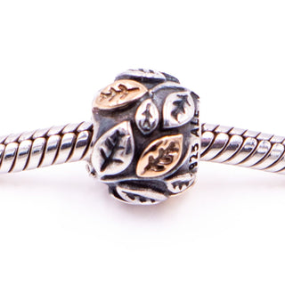 Pandora Retired Tree of Life Sterling Silver 14K Gold Charm