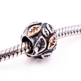 Pandora Retired Tree of Life Sterling Silver 14K Gold Charm