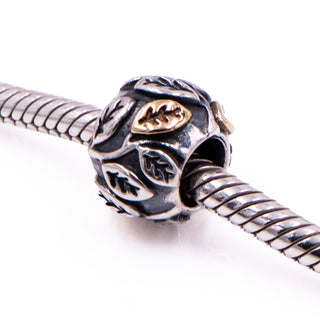 Pandora Retired Tree of Life Sterling Silver 14K Gold Charm