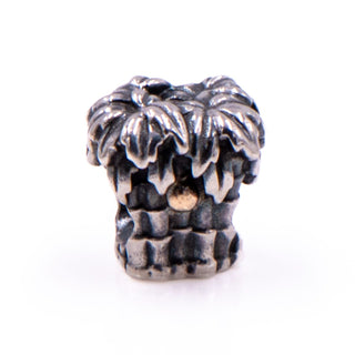 Pandora Retired Palm Tree Sterling Silver & 14K Gold Coconuts Charm