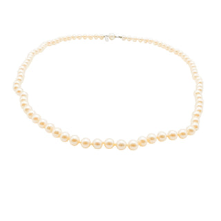 Vintage Marvella Faux Pearl Necklace Classic White Strand Elegant Bridal Jewelry
