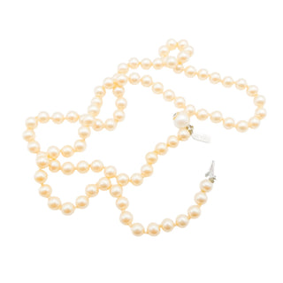 Vintage Marvella Faux Pearl Necklace Classic White Strand Elegant Bridal Jewelry