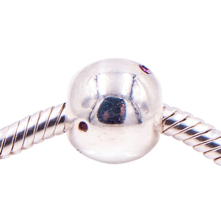 Chamilia Soho Collection Roundabout Sterling Silver Fuchsia CZ Crystal Charm Bead