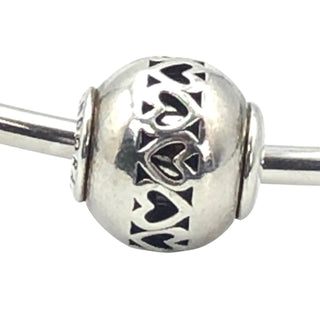 Pandora Essence Love Sterling Silver Charm With Band of Hearts