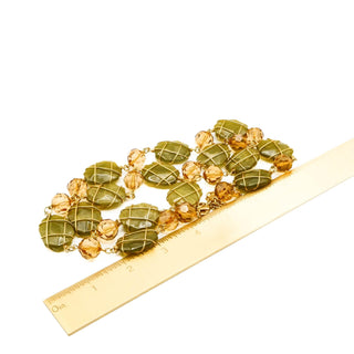 Vintage JOAN RIVERS Faux Jade Necklace Size 36-39 Inches