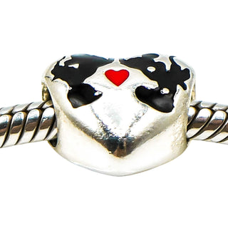 Pandora Rare Disney Mickey And Minnie Kiss Sterling Silver Charm