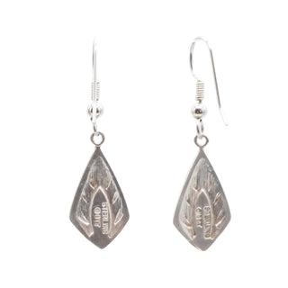 Vintage Navajo Ted Ott Mother of Pearl Dangle Earrings Sterling Silver