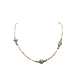 Sterling Silver Jasper Mala Necklace Meditation Beaded Necklace 24.5”