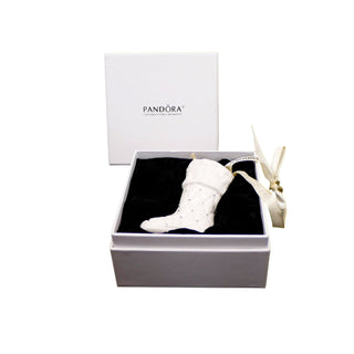 PANDORA Limited Edition 2012 Porcelain Stocking Christmas Ornament Gift Holder