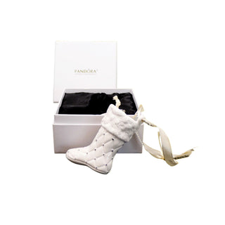 PANDORA Limited Edition 2012 Porcelain Stocking Christmas Ornament Gift Holder