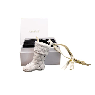 PANDORA Limited Edition 2012 Porcelain Stocking Christmas Ornament Gift Holder