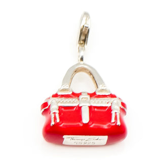 Thomas Sabo Red Handbag Sterling Silver Charm Pendant  With Red Enamel