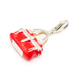 Thomas Sabo Red Handbag Sterling Silver Charm Pendant  With Red Enamel