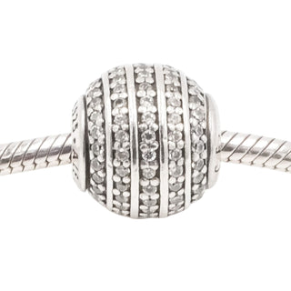 Pandora Essence  Confidence Sterling Silver Charm With Clear Zirconia Retired