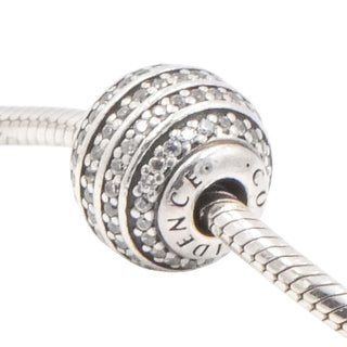 Pandora Essence  Confidence Sterling Silver Charm With Clear Zirconia Retired