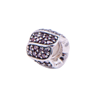 Chamilia Jeweled Petals Sterling Silver Red CZ Charm Bead
