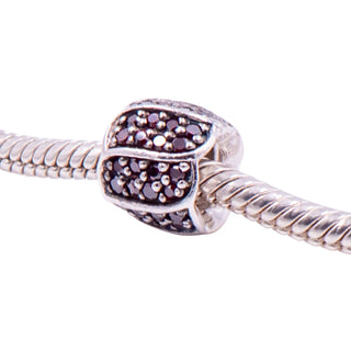 Chamilia Jeweled Petals Sterling Silver Red CZ Charm Bead
