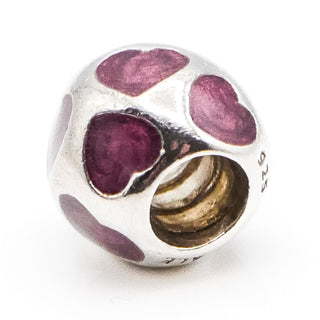 Pandora Love You Purple Retired Sterling Silver Charm With Enamel
