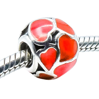 PANDORA Red Hot Love Sterling Silver Charm - Retired