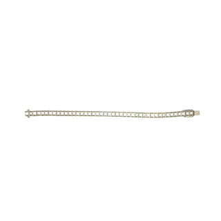 Platinum and 18K White Gold 3 ctw Diamond Line 7 Inch Tennis Bracelet