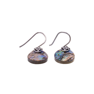 ATI Indonesia Sterling Silver 1.5 Inch Abalone Teardrop Dangle Earrings