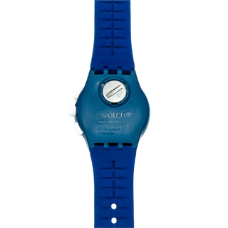Swatch WHITESPEED Chrono Plastic White And Blue Watch (SUSN403)