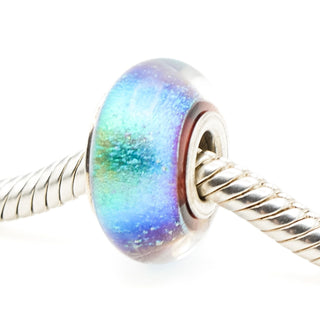 Chamilia Iridescent Collection Blue Spectrum Murano Glass Charm With Sterling Silver Core