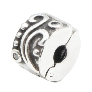 Pandora Clear Tendril Sterling Silver Clip Charm 790380 Retired