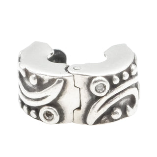 Pandora Clear Tendril Sterling Silver Clip Charm 790380 Retired