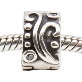 Pandora Clear Tendril Sterling Silver Clip Charm 790380 Retired