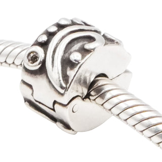 Pandora Clear Tendril Sterling Silver Clip Charm 790380 Retired