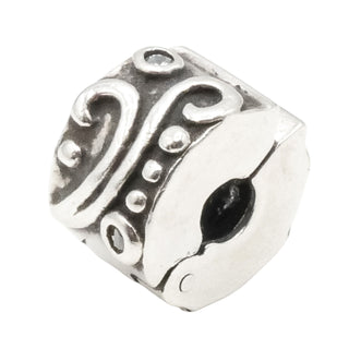 Pandora Clear Tendril Sterling Silver Clip Charm 790380 Retired