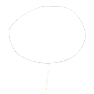 Minimalist Bar 14K 1/20 Gold Filled Lariat Necklace  20 Inches