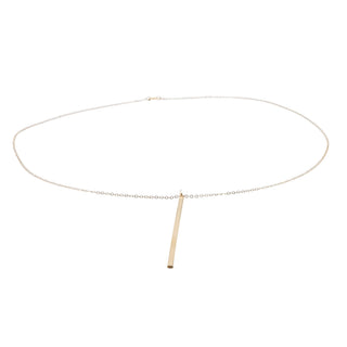 Minimalist Bar 14K 1/20 Gold Filled Lariat Necklace  20 Inches