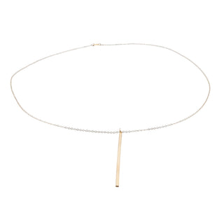 Minimalist Bar 14K 1/20 Gold Filled Lariat Necklace  20 Inches