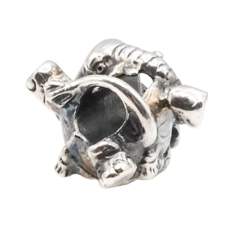 Authentic Trollbeads Circus Elephant Sterling Silver Bead – Retired