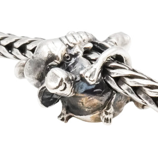Authentic Trollbeads Circus Elephant Sterling Silver Bead – Retired