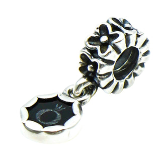 Pandora Rare Cancer Cameo Sterling Silver Black And White Agate Zodiac Dangle Charm
