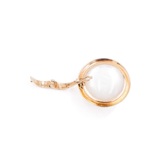 14K Yellow Gold White Mabe Pearl 1 Inch Enhancer Pendant