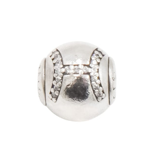 Pandora Essence Pisces Zodiac Sterling Silver Charm With Clear Zirconia Retired