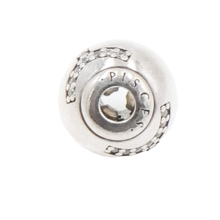 Pandora Essence Pisces Zodiac Sterling Silver Charm With Clear Zirconia Retired