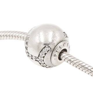 Pandora Essence Pisces Zodiac Sterling Silver Charm With Clear Zirconia Retired